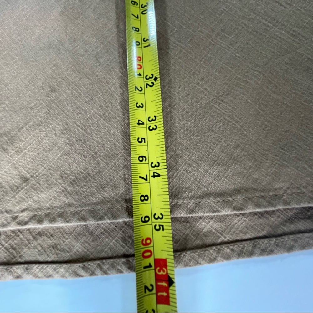 RW&CO Camel Linen Blend Maxi Skirt Side Slits Straight Fit with Drape - XS - Picture 9 of 10